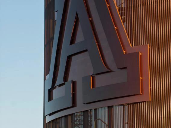 uofa logo on building