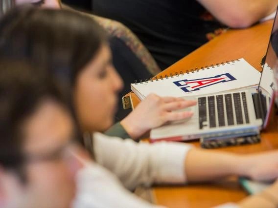 students at a computer